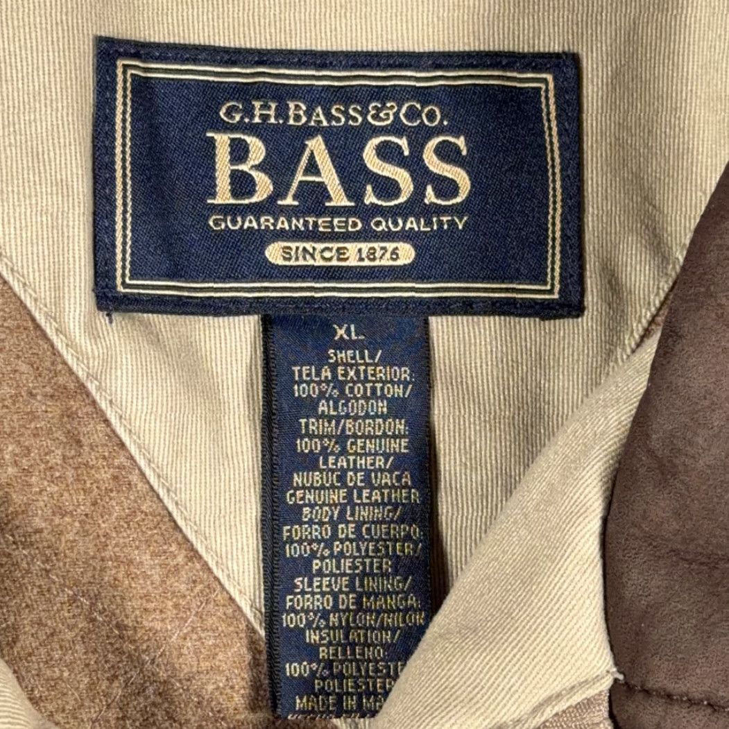 Vintage VINTAGE GH Bass Jacket Adult EXTRA LARGE Brown Barn Chore Coat Leather Trim 90s Jacket Mens XL Brown 90s Cornerstone? Size US XL / EU 56 / 4 - 4 Thumbnail