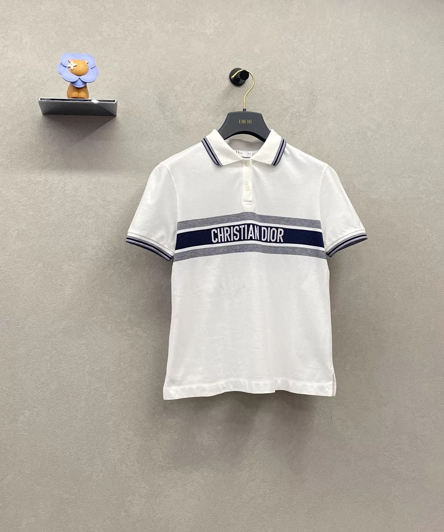 Dior Dior Logo Striped Embroidery Polo SS Slim Fit Cotton XS Size XS / US 0-2 / IT 36-38 - 3 Thumbnail