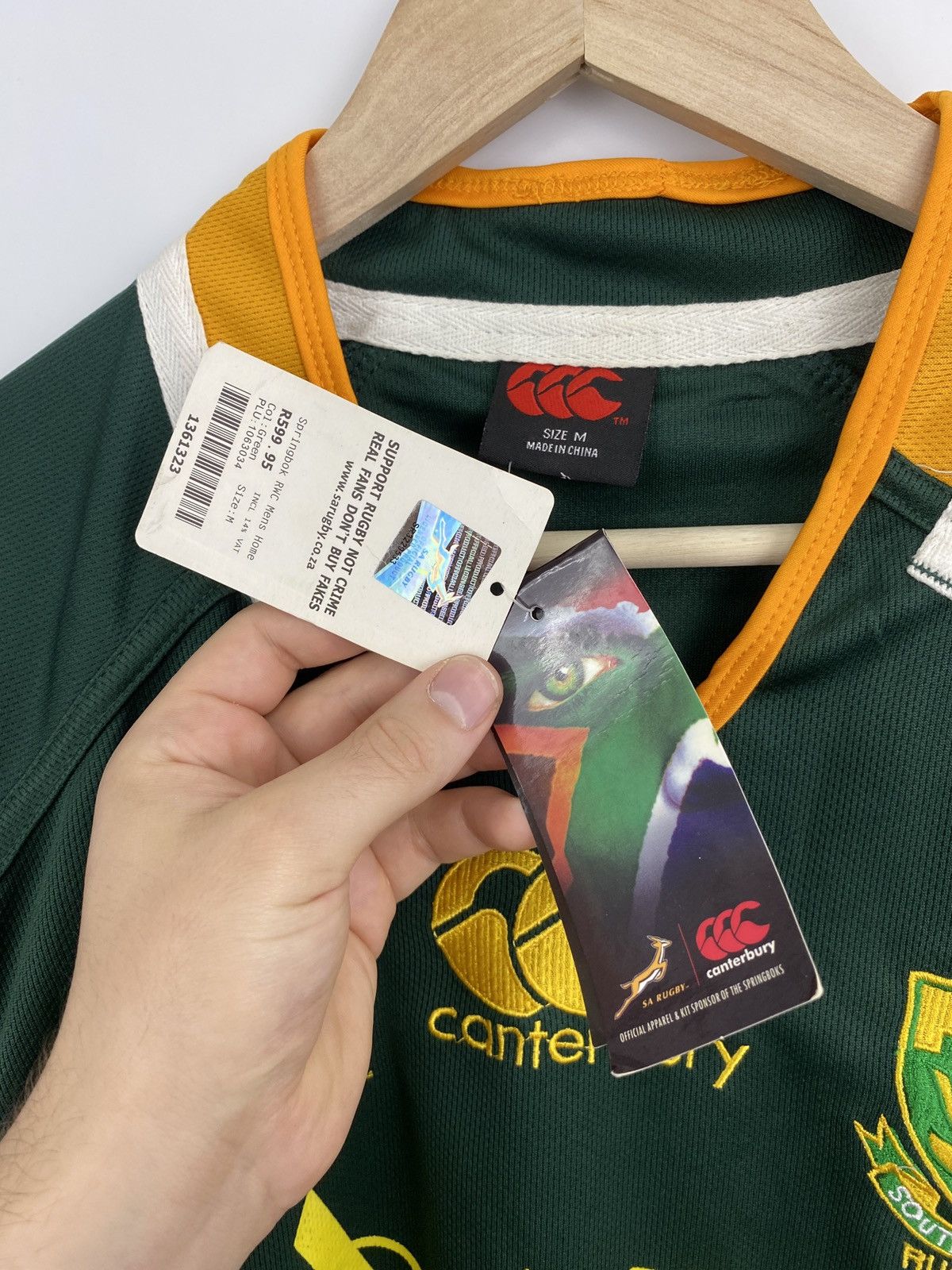 Canterbury of New Zealand 🇿🇦 Vintage Canterbury Sa Rugby South Africa Jersey Football Size US M / EU 48-50 / 2 - 6 Thumbnail
