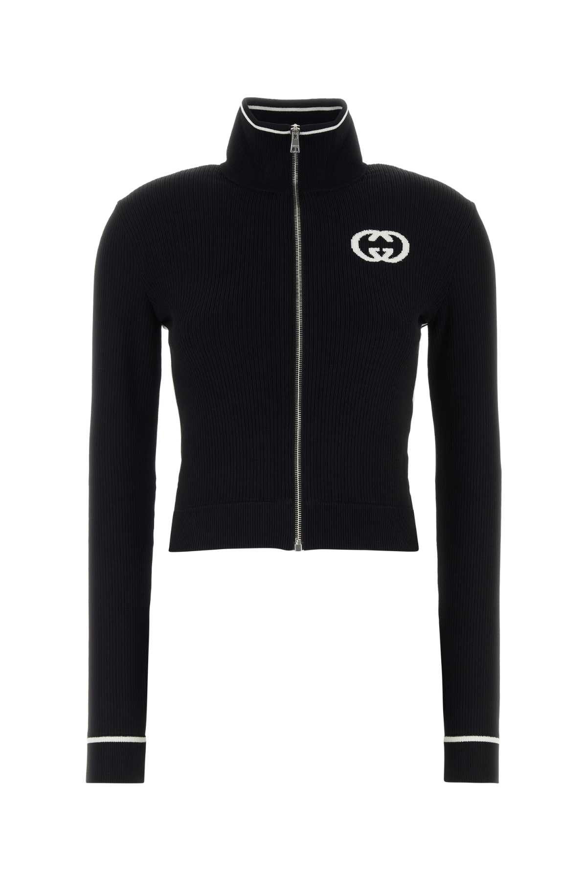 Gucci Black Viscose Blend Cardigan Size XS / US 0-2 / IT 36-38 - 1 Thumbnail
