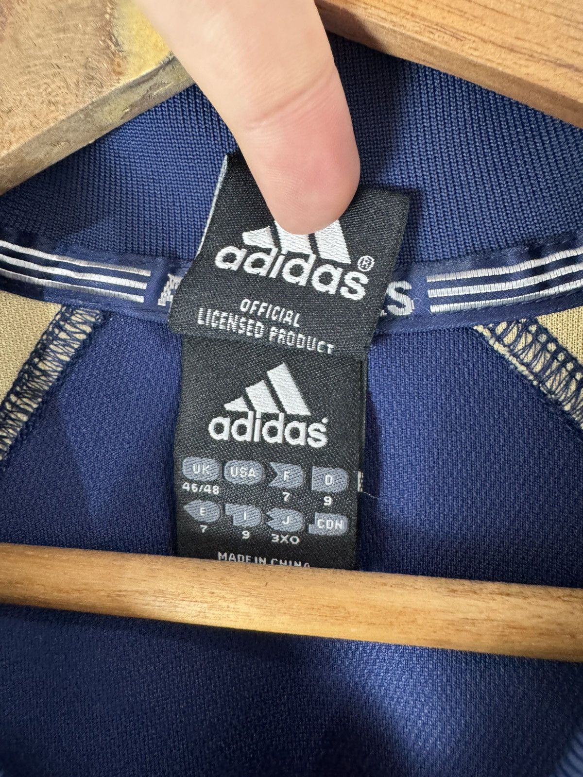 Adidas Vintage 00s Adidas All Blacks New Zealand Rugby jersey 2004 Size US L / EU 52-54 / 3 - 4 Thumbnail
