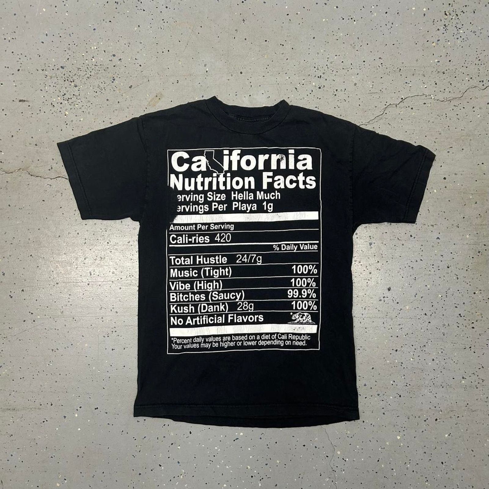 AAA Y2K California Nutrition Facts cotton t-shirt Size US M / EU 48-50 / 2 - 1 Thumbnail