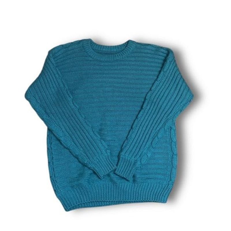 Other VINTAGE 80s Pullover Knit Oversized Sweater Cosby Green XL Size US XL / EU 56 / 4 - 1 Thumbnail