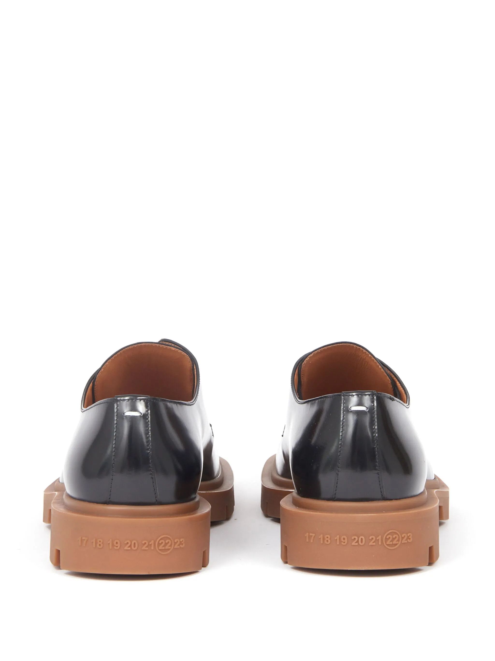Maison Margiela o1w1db10625 Ivy Derby Shoes in Black/Honey Size US 12 / EU 45 - 3 Thumbnail