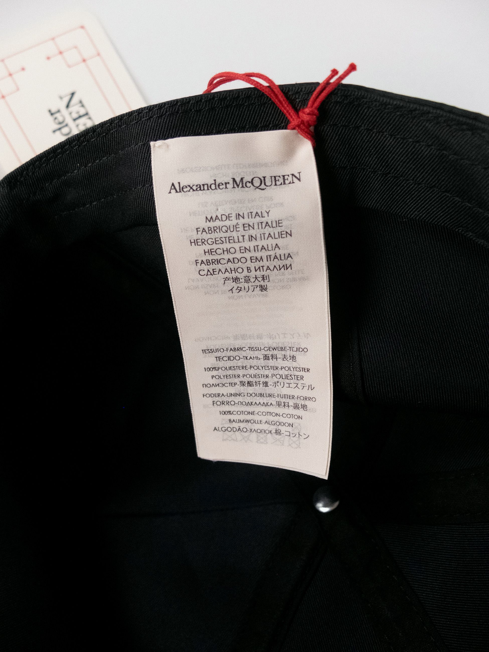 Alexander McQueen ALEXANDER MCQUEEN black graffiti logo baseball cap Large q Size ONE SIZE - 10 Thumbnail