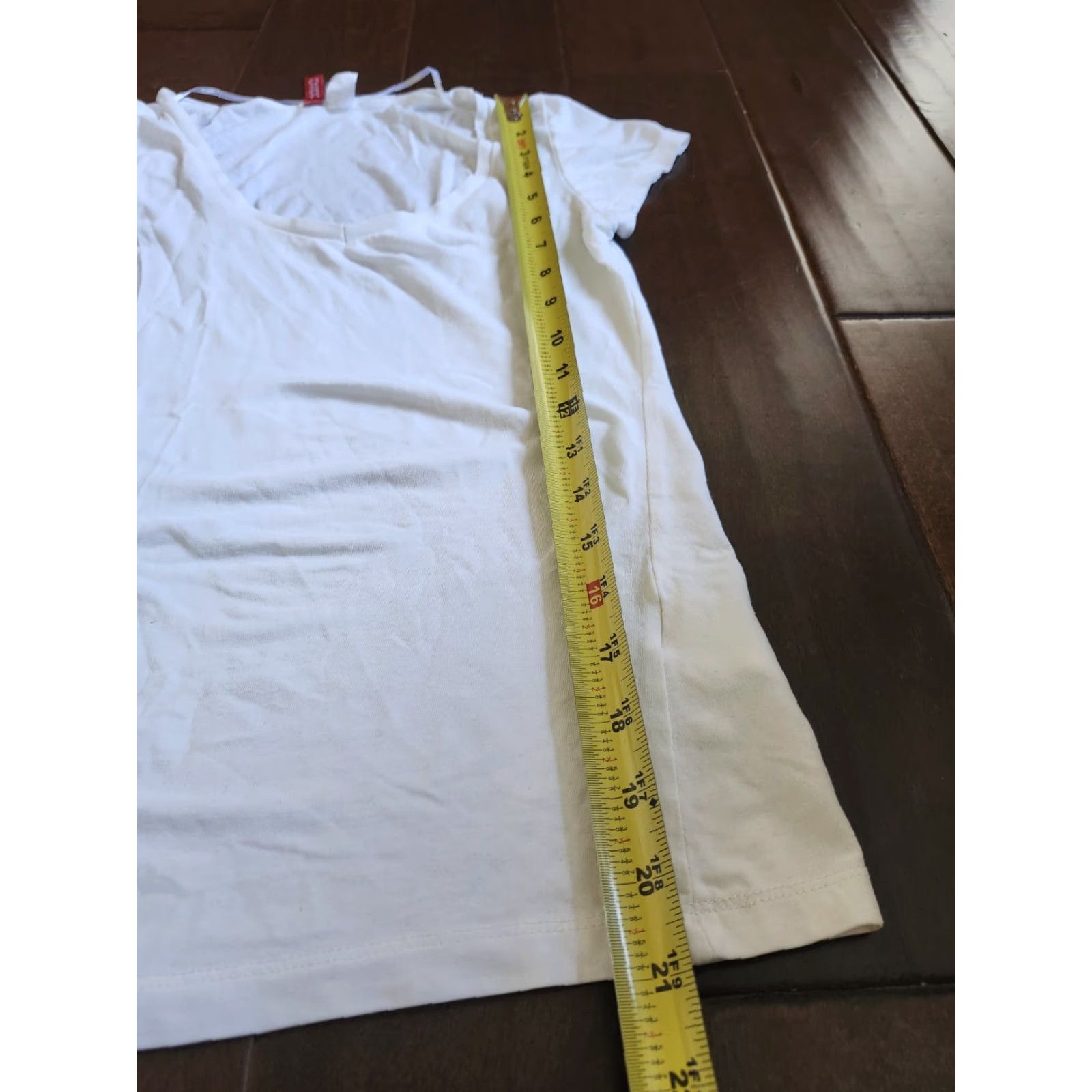 H&M Divided Women's White Top T-Shirt - Size 2 - Cotton Spandex Lightweight Breathable Casual Shirt Womens Size XS / US 0-2 / IT 36-38 - 5 Thumbnail