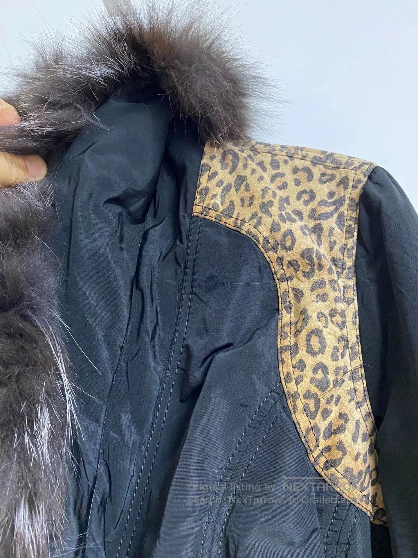 YITAI Italian Leopard Print Jacket with Leather Details. Size M / US 6-8 / IT 42-44 - 5 Thumbnail