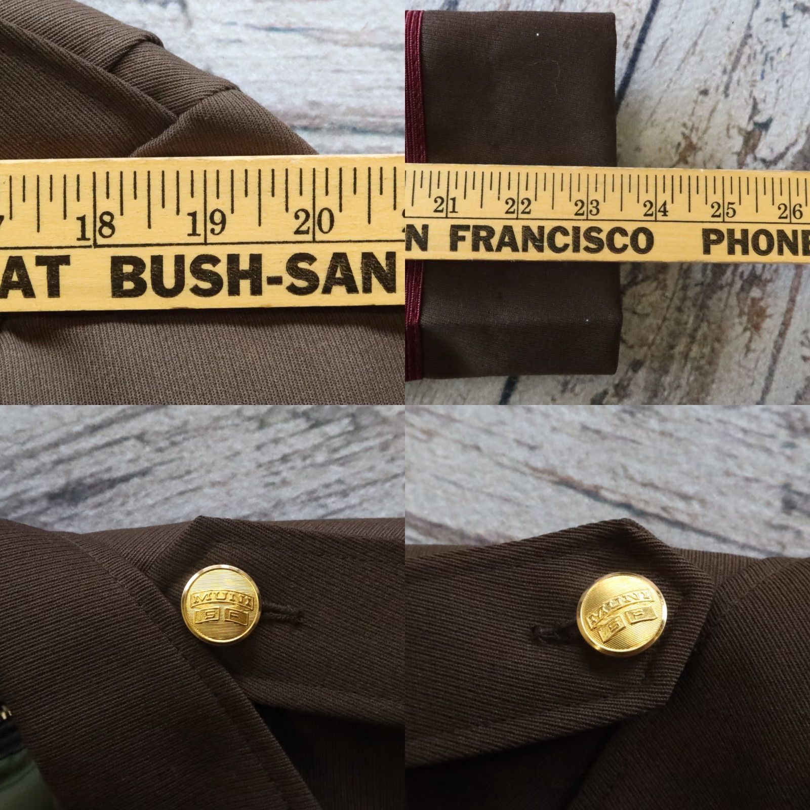 Vintage VINTAGE Muni SF Uniform Jacket Mens Shirt 38R Brown Bomber Jacket 38R United States Size US XXS / EU 40 - 8 Thumbnail