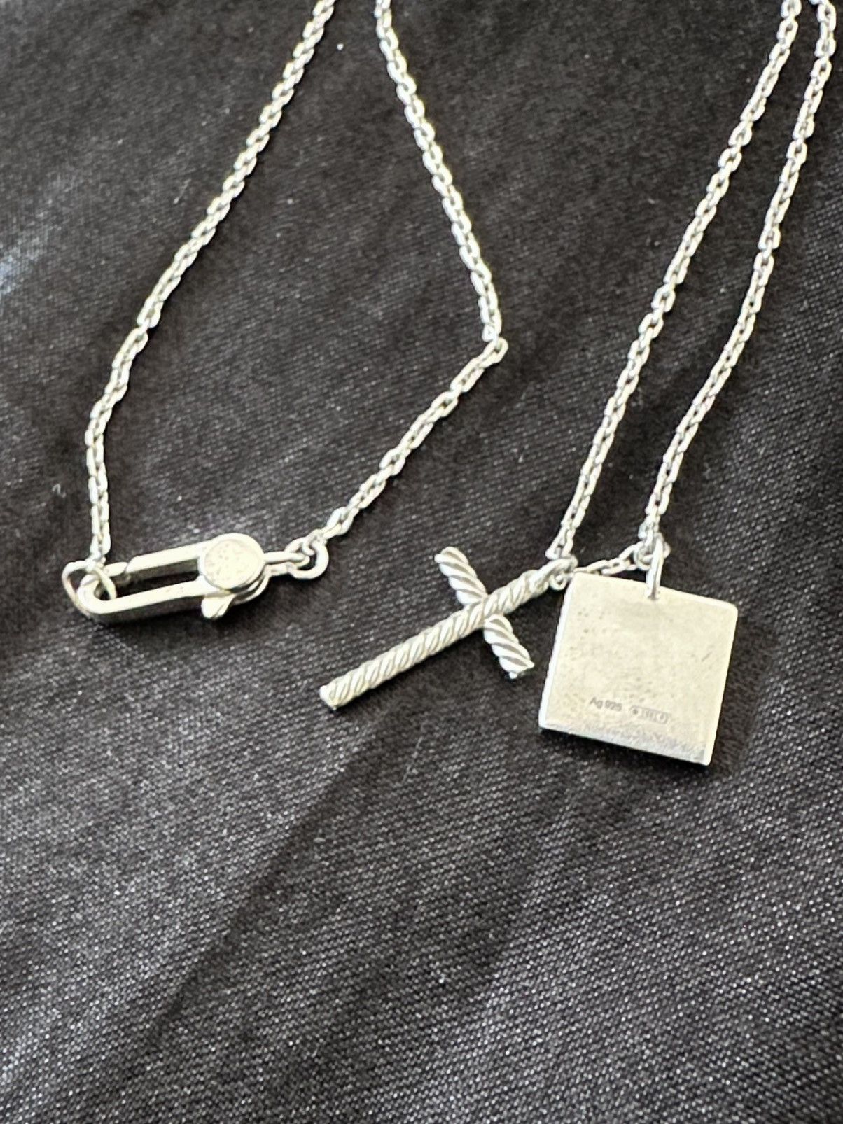 Gucci Gucci Necklace with Cross and Square Pendant Size ONE SIZE - 3 Thumbnail