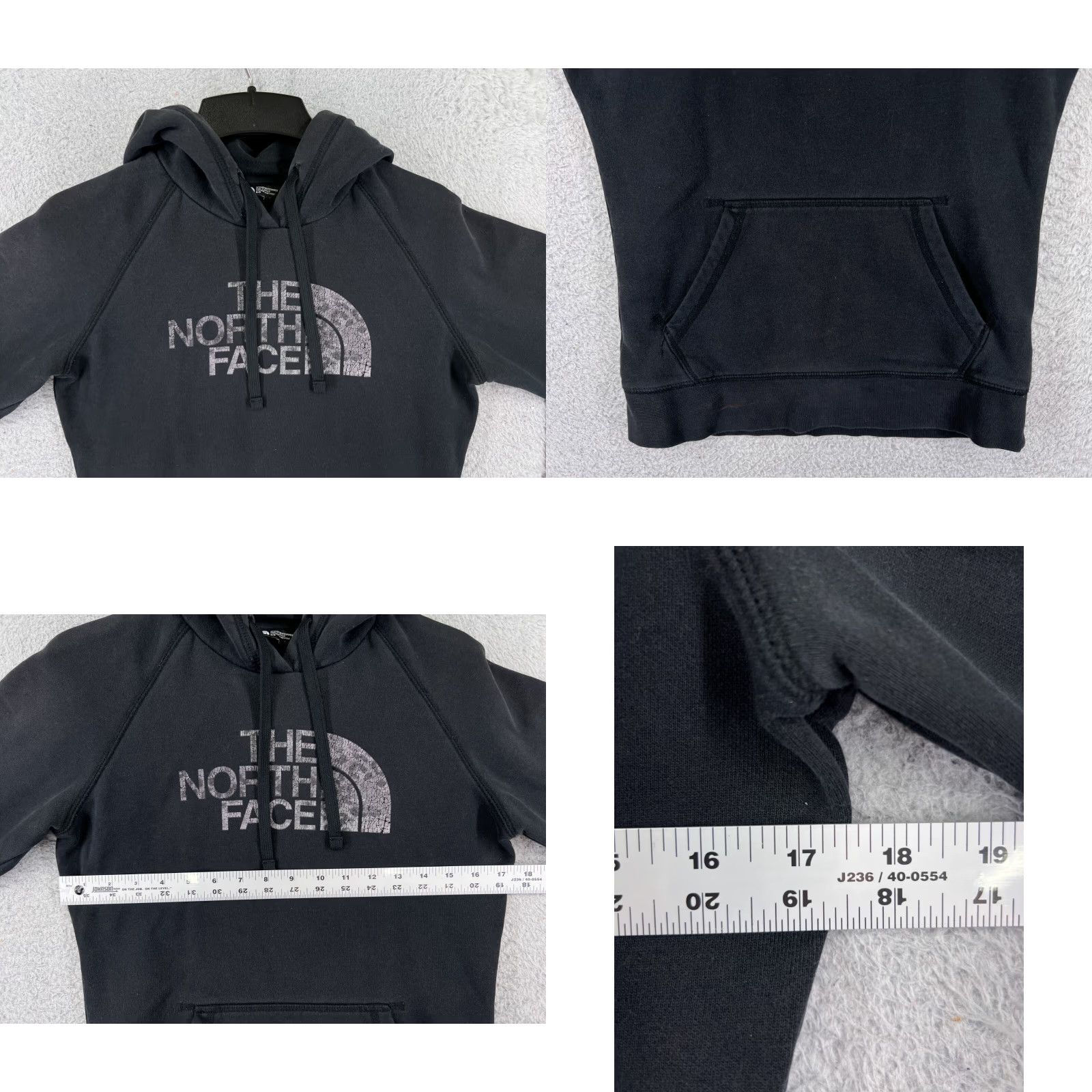 The North Face The North Face Womens Hoodie Sweater Small Black Jersey Cotton Kangaroo Pocket Logo Pockets 90s Outdoor Sports Mens Womens Size S / US 4 / IT 40 - 8 Thumbnail