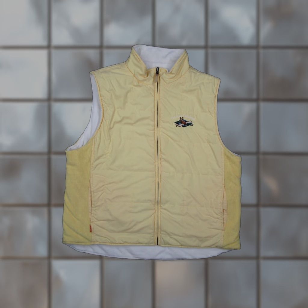 Whistles VINTAGE Sunice Vest Women XL Yellow Reversible Full Zip Puffer Jacket 90s Outdoor Whistler Golf Club Embroidered Womens XL Size XL / US 12-14 / IT 48-50 - 1 Thumbnail