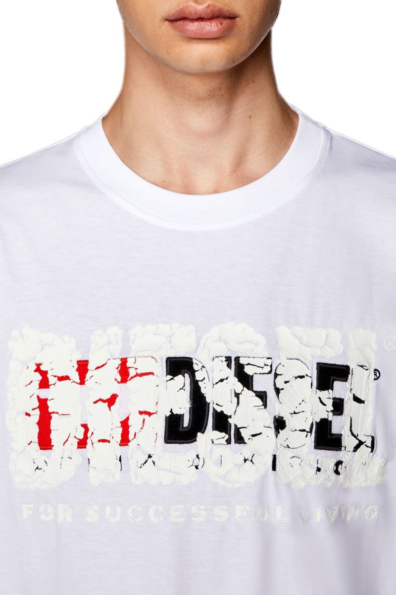 Diesel o1mle0426 T-Nabel T-Shirt in White Size US XXL / EU 58 / 5 - 4 Thumbnail
