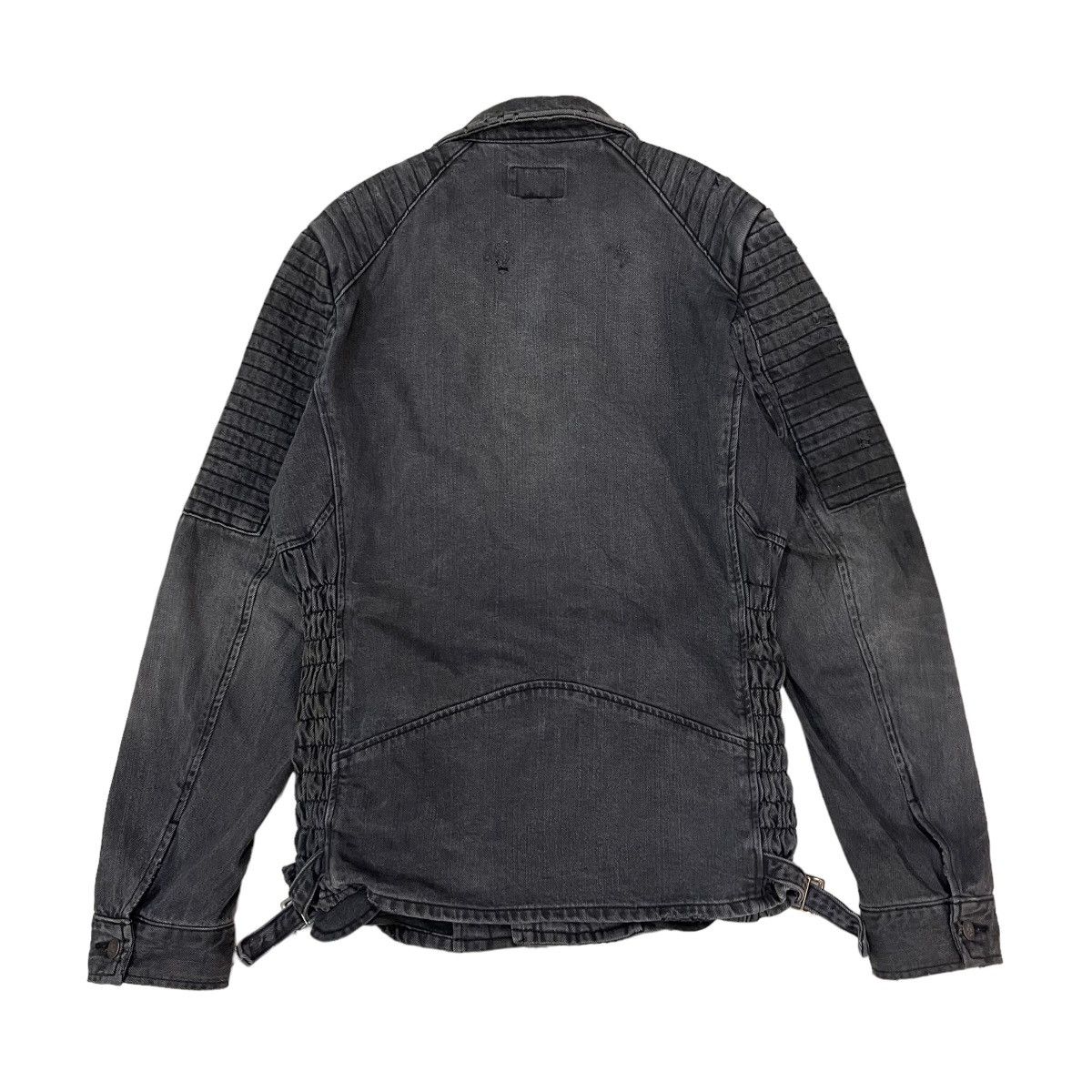 Japanese Brand 🔥Vintage Glamb Double Collar Biker Denim Jacket Size US M / EU 48-50 / 2 - 3 Thumbnail