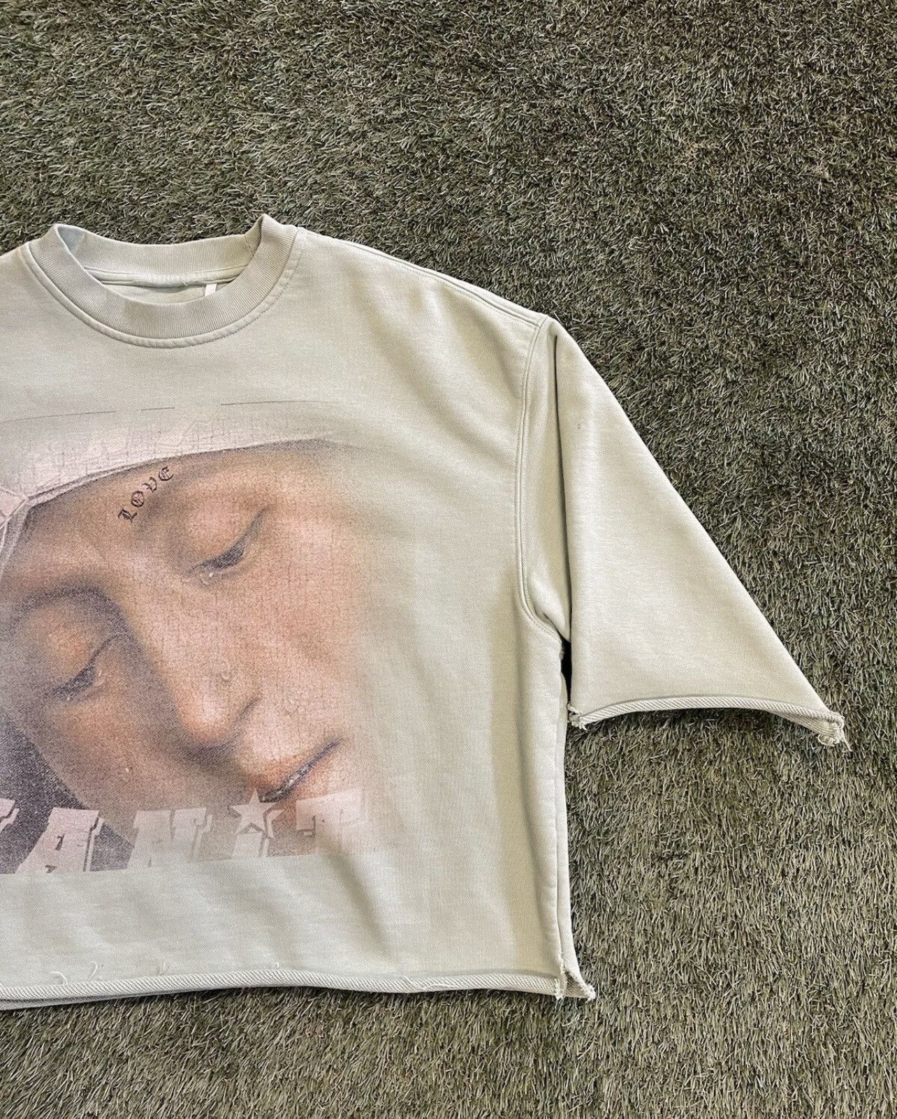 Saint Vanity Size L - Saint Vanity “Love” Cropped Crewneck Green Size US L / EU 52-54 / 3 - 3 Thumbnail