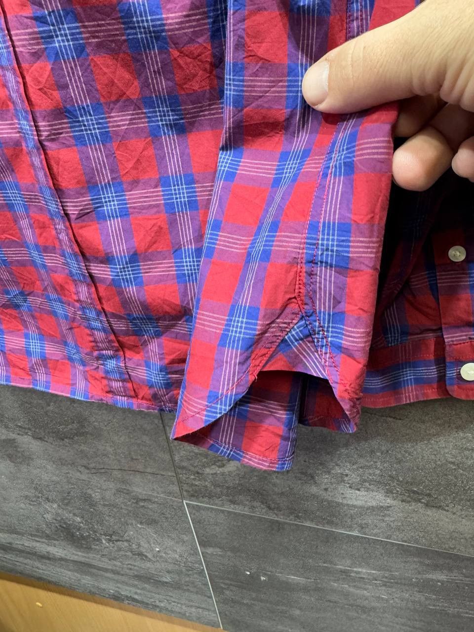 Other Shirt Red Blue checkered FRED PERRY Size US L / EU 52-54 / 3 - 15 Thumbnail