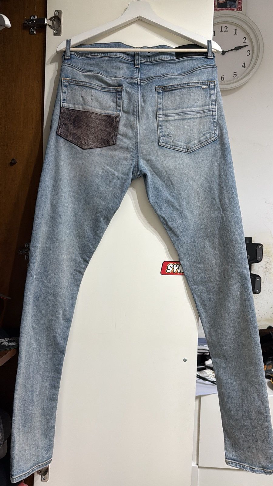 Amiri Amiri mx1 snake patch denim jeans Size US 32 / EU 48 - 2 Thumbnail