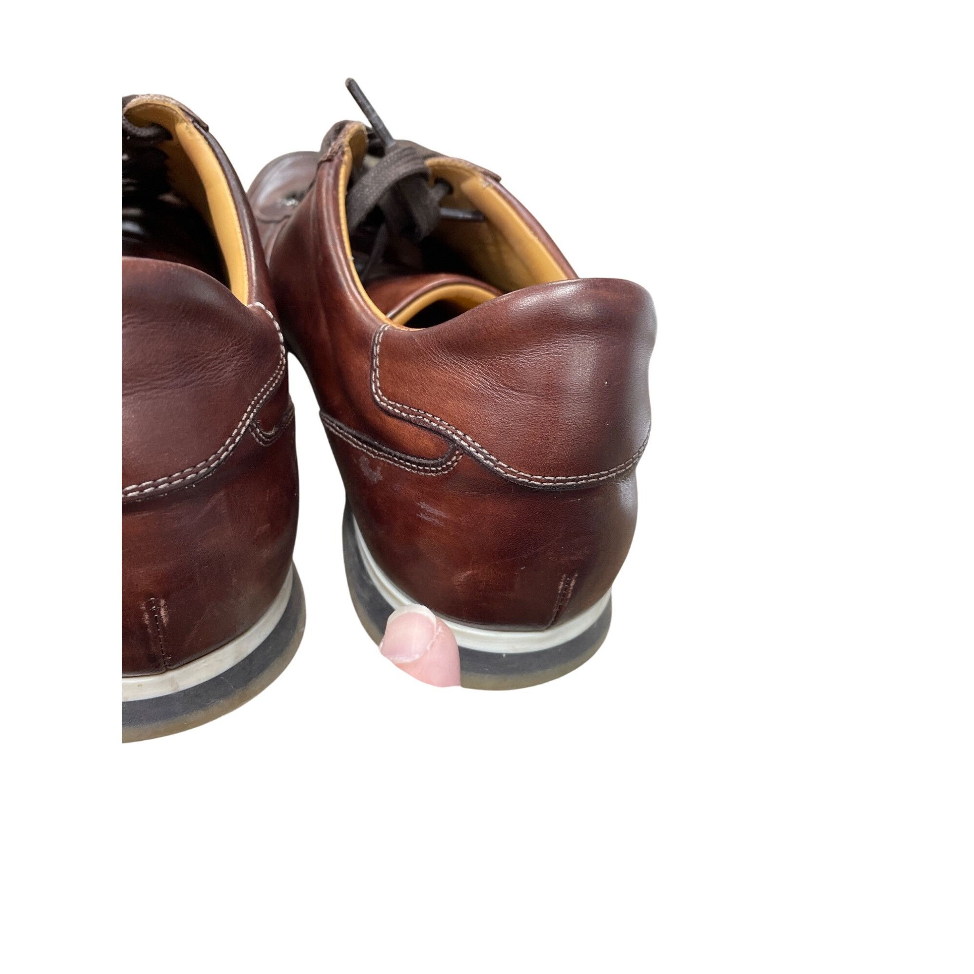 Magnanni Magnanni Mens brown luxury Portugal made leather sneakers si Size US 11 / EU 44 - 9 Thumbnail