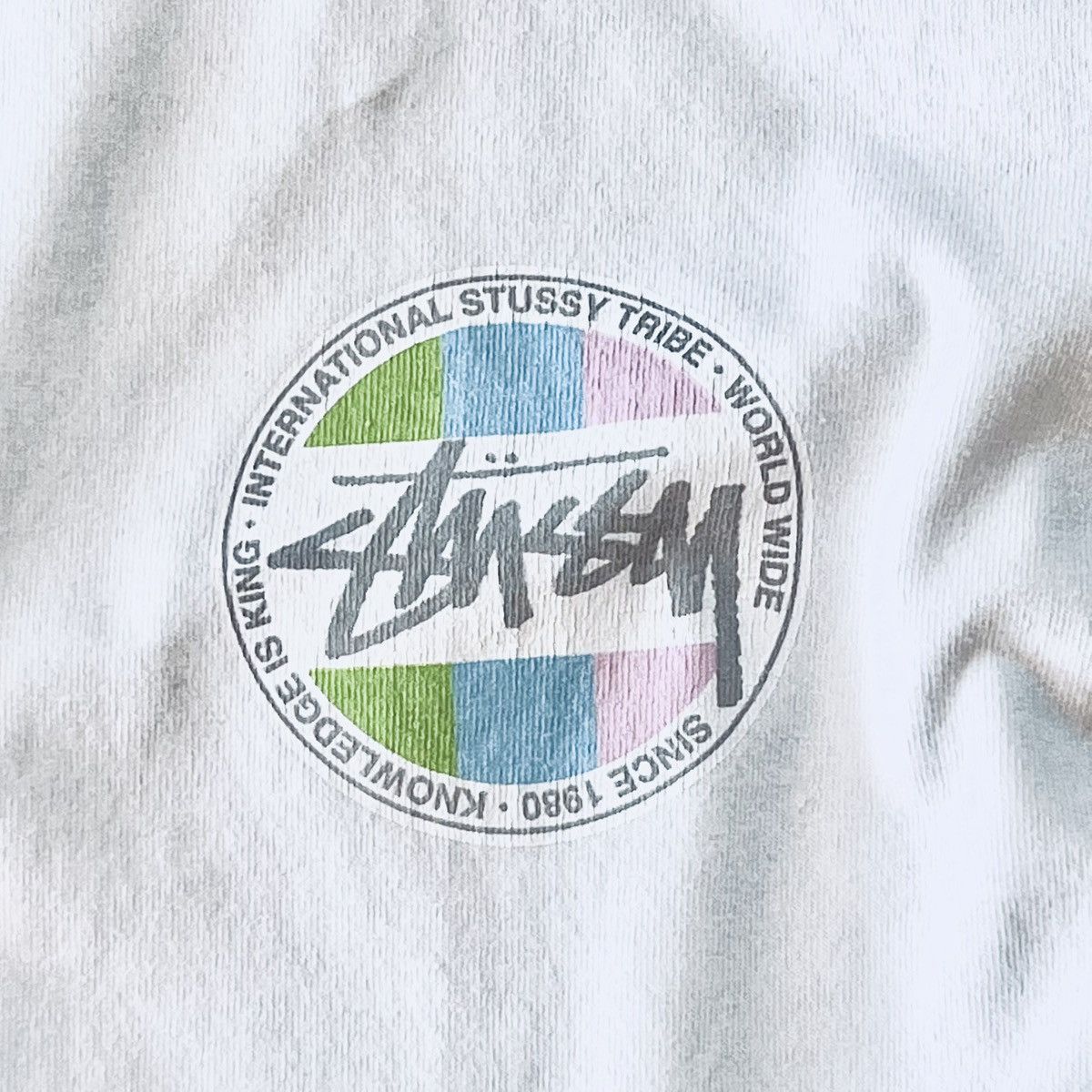 Stussy 🎱 CLASSIC DOT PIGMENT DYED T-SHIRT - Y2K GRAPHIC + STICKER Size US L / EU 52-54 / 3 - 8 Thumbnail