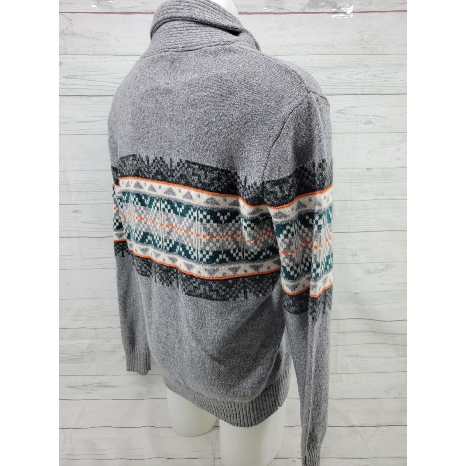 American Eagle Outfitters American Eagle Outfitters Pullover Sweater Mens Size LRG NWT 1/4 Button Gray Cotton Blend Collared 1/4 Zip MENS Size US L / EU 52-54 / 3 - 5 Thumbnail