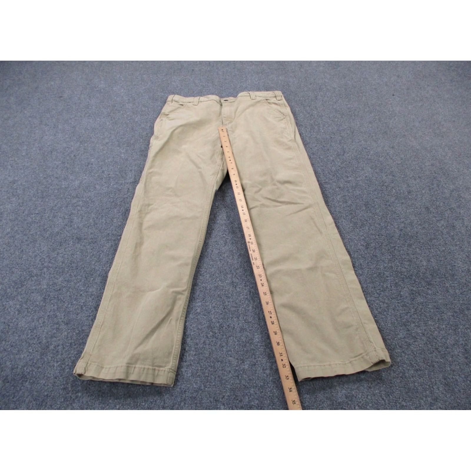 Carhartt Carhartt Pants Mens 36 X 34 Beige Khaki Relaxed Fit Canvas Utility Workwear Pants Size US 36 / EU 52 - 3 Thumbnail