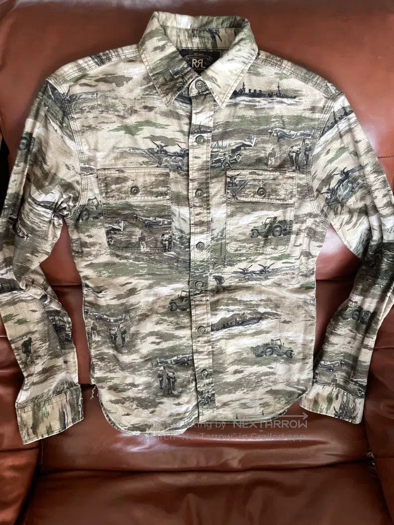 RRL Ralph Lauren RRL Ralph Lauren Military oil painting printed shirt Size US XS / EU 42 / 0 - 1 Thumbnail
