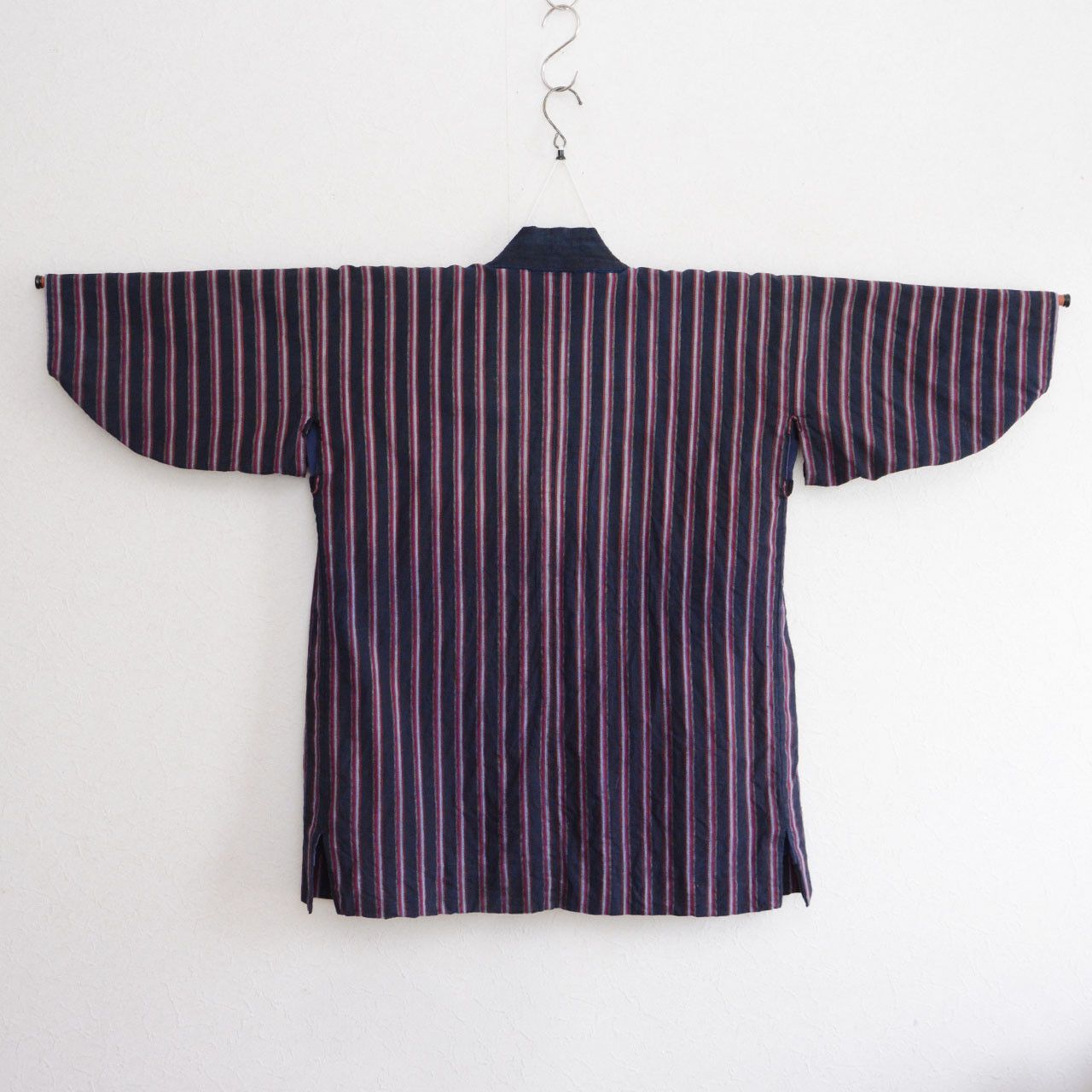 Other Vintage Japanese Noragi Indigo Stripe Cotton Jacket Size L / US 10 / IT 46 - 3 Thumbnail