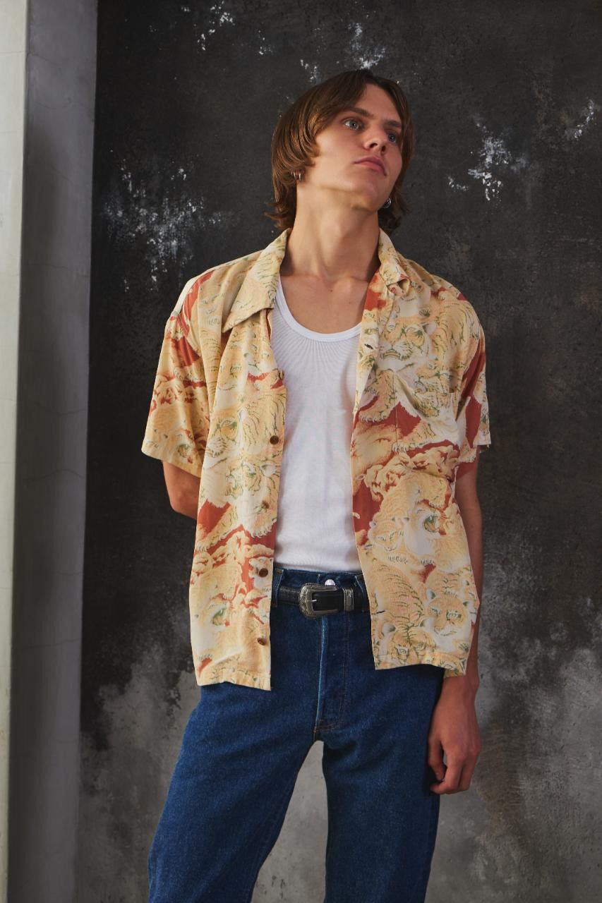 Sun Surf Sun Surf “FIRELAND”Tiger Pattern ALOHA SHIRT Size US M / EU 48-50 / 2 - 2 Thumbnail