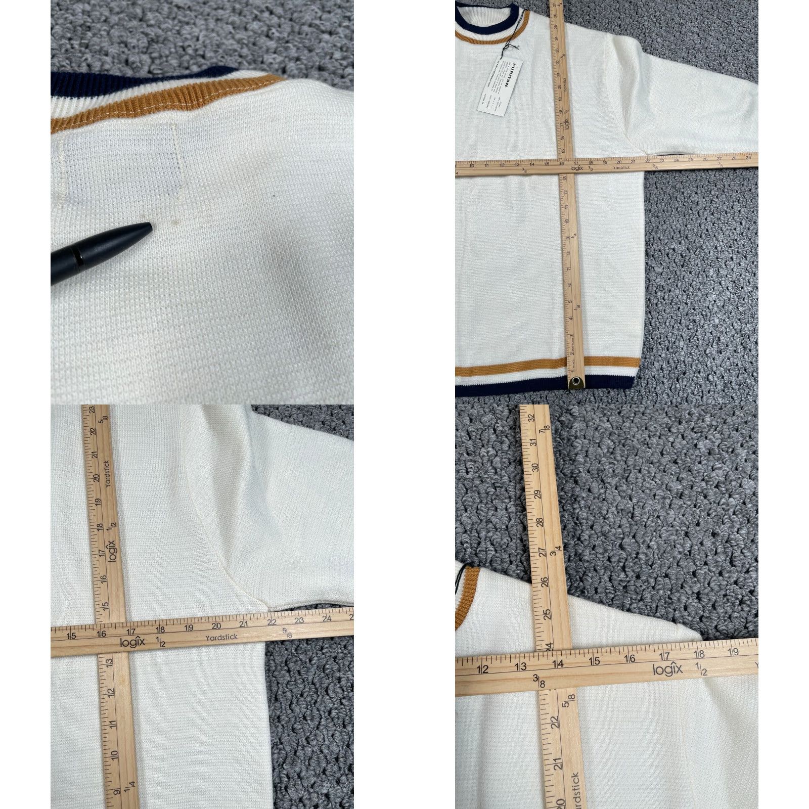 Vintage VINTAGE Puritan Crewneck Sweater Adult Large Ivory Chunky-Knit 80s Mens Size US L / EU 52-54 / 3 - 8 Thumbnail