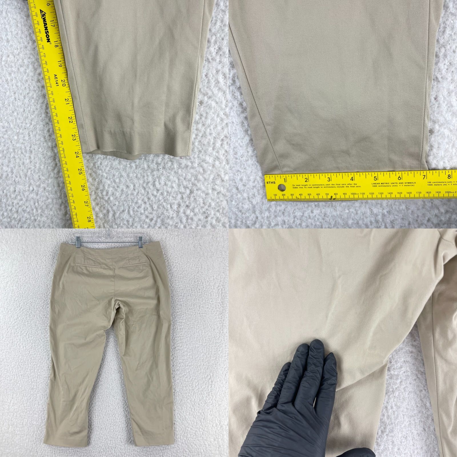 J. Jill J. Jill Petites Beige Cropped Chino Pants Womens Mid-Rise Straight Leg 14P XS? Size 36" / US 14 / IT 50 - 8 Thumbnail