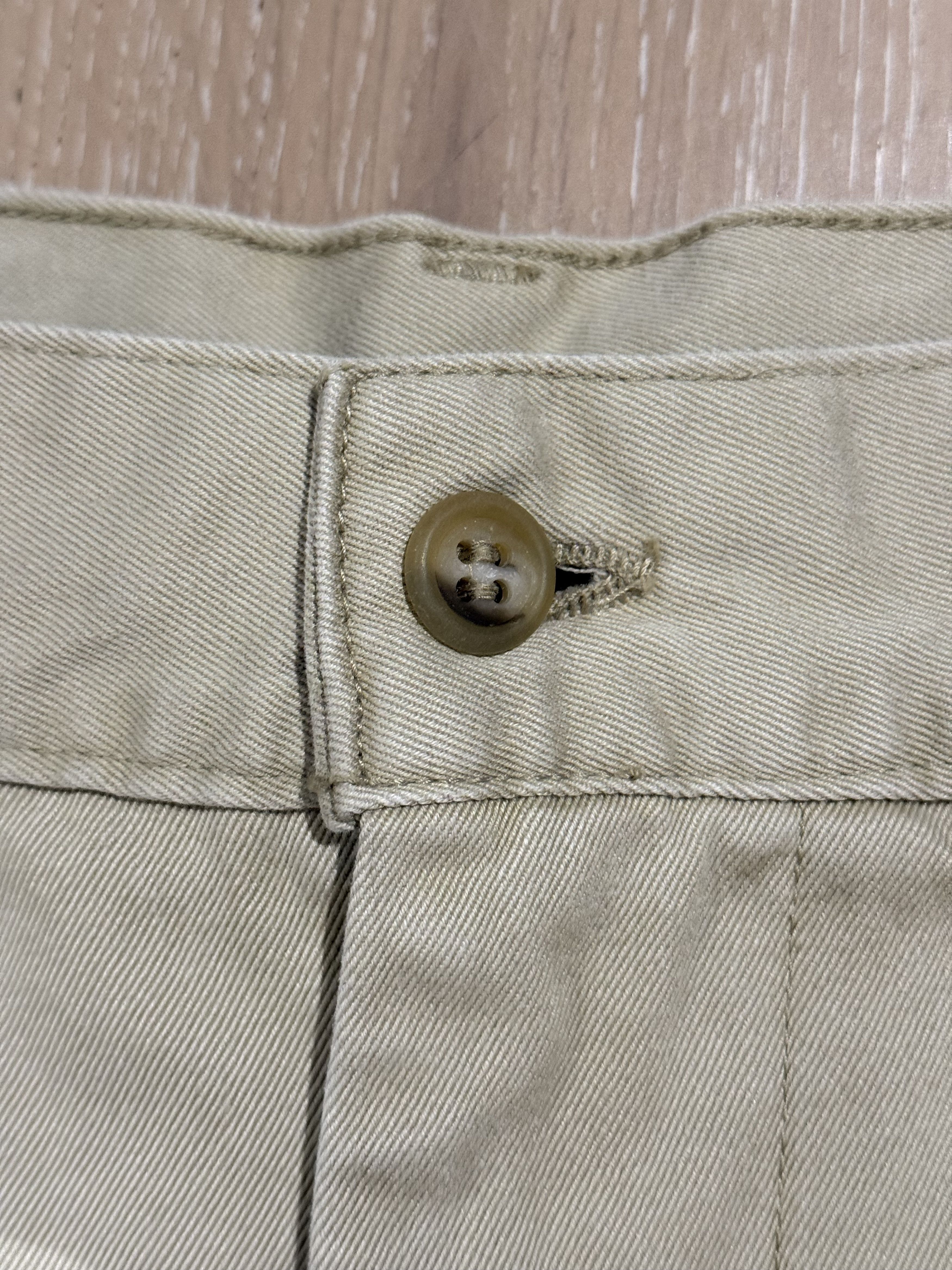 Orslow 💚 Orslow Two Tuck Wide Trousers Khaki Size 3 NEW Size US 33 - 7 Thumbnail