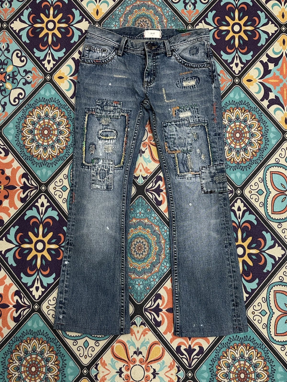 Other Japanese A'r Flare Recontructed Patchwork Flared Denim Size US 29 - 2 Thumbnail