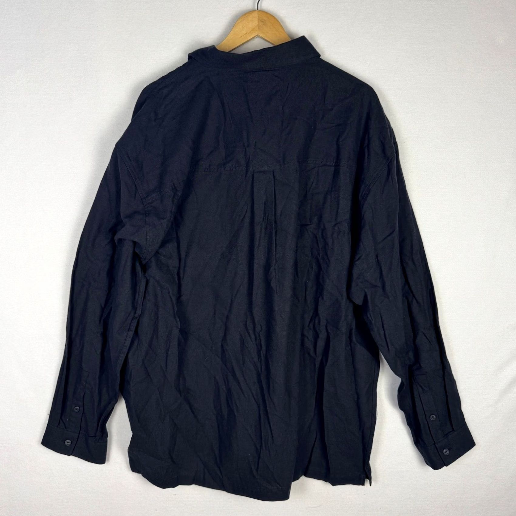 Vintage Mode of One Mens Relaxed Fit Flannel Shirt Deep Black XXL 100197730MN NWT Size US XXL / EU 58 / 5 - 2 Thumbnail