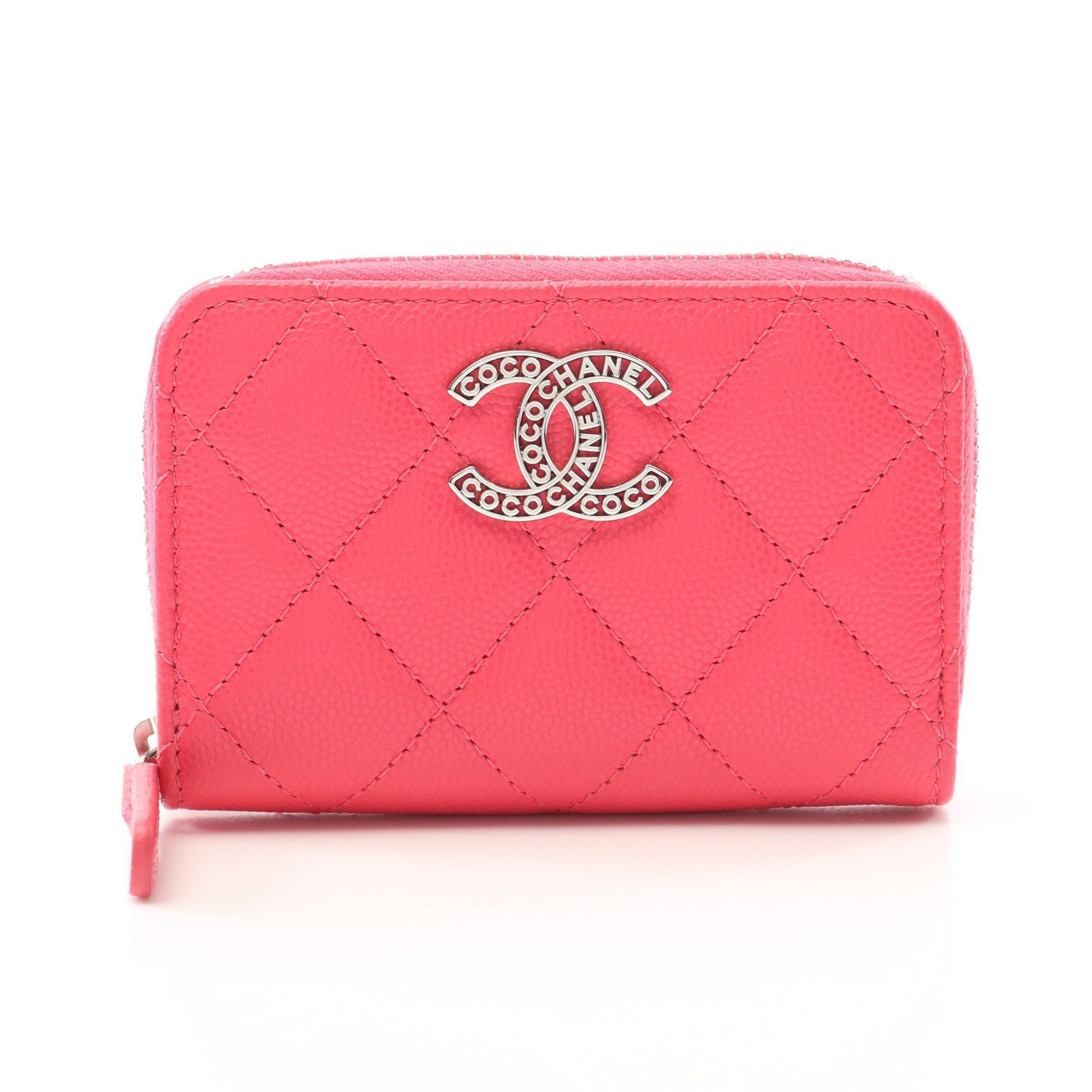Chanel Chanel Matelasse Card Case Coin Purse Caviar Skin Pink Purple Silver Hardware Size ONE SIZE - 1 Thumbnail