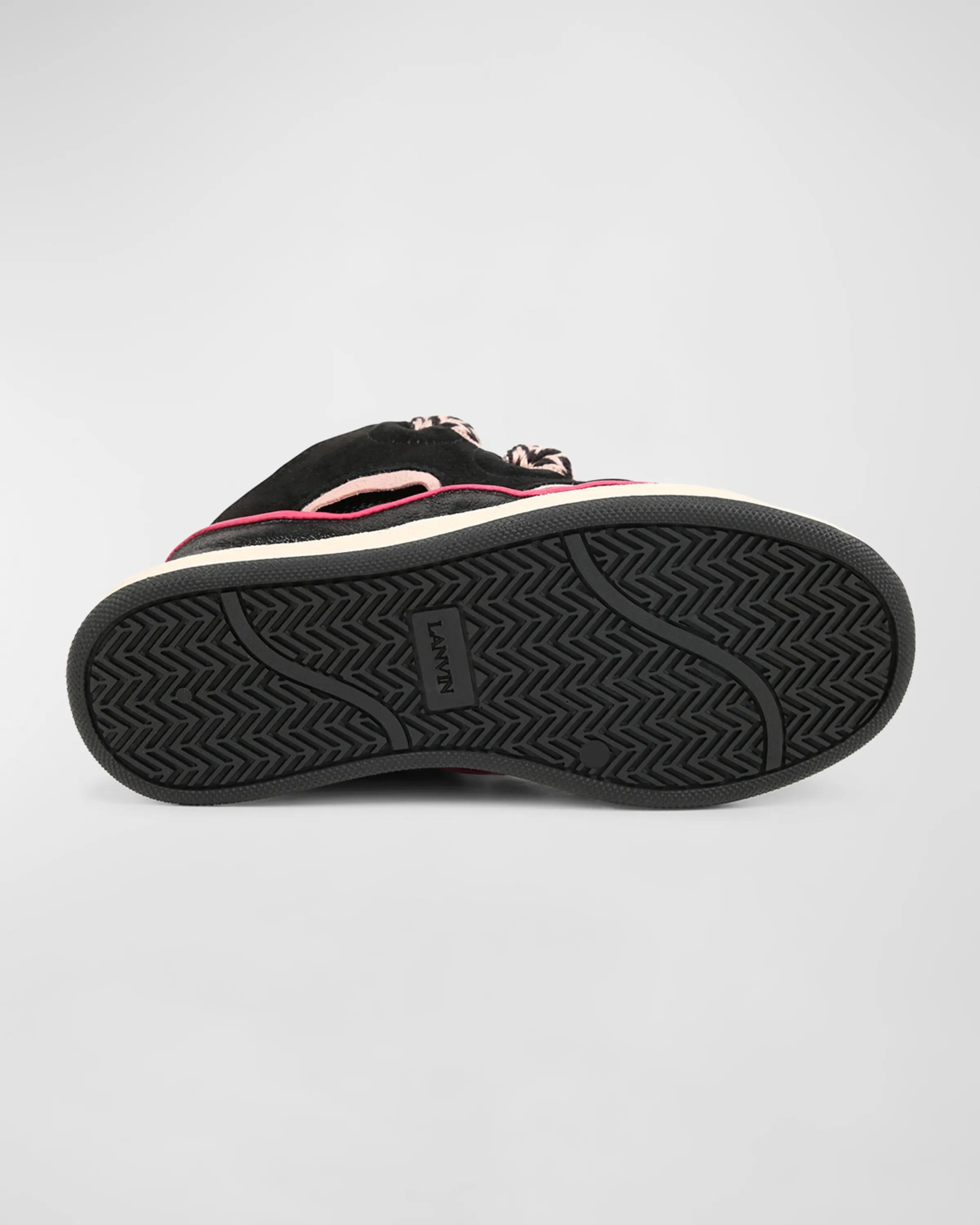 Lanvin o1w1db10226 Size: KIDS 26 / Curb Suede Low-Top Sneakers Size US 5 / EU 37 - 4 Thumbnail