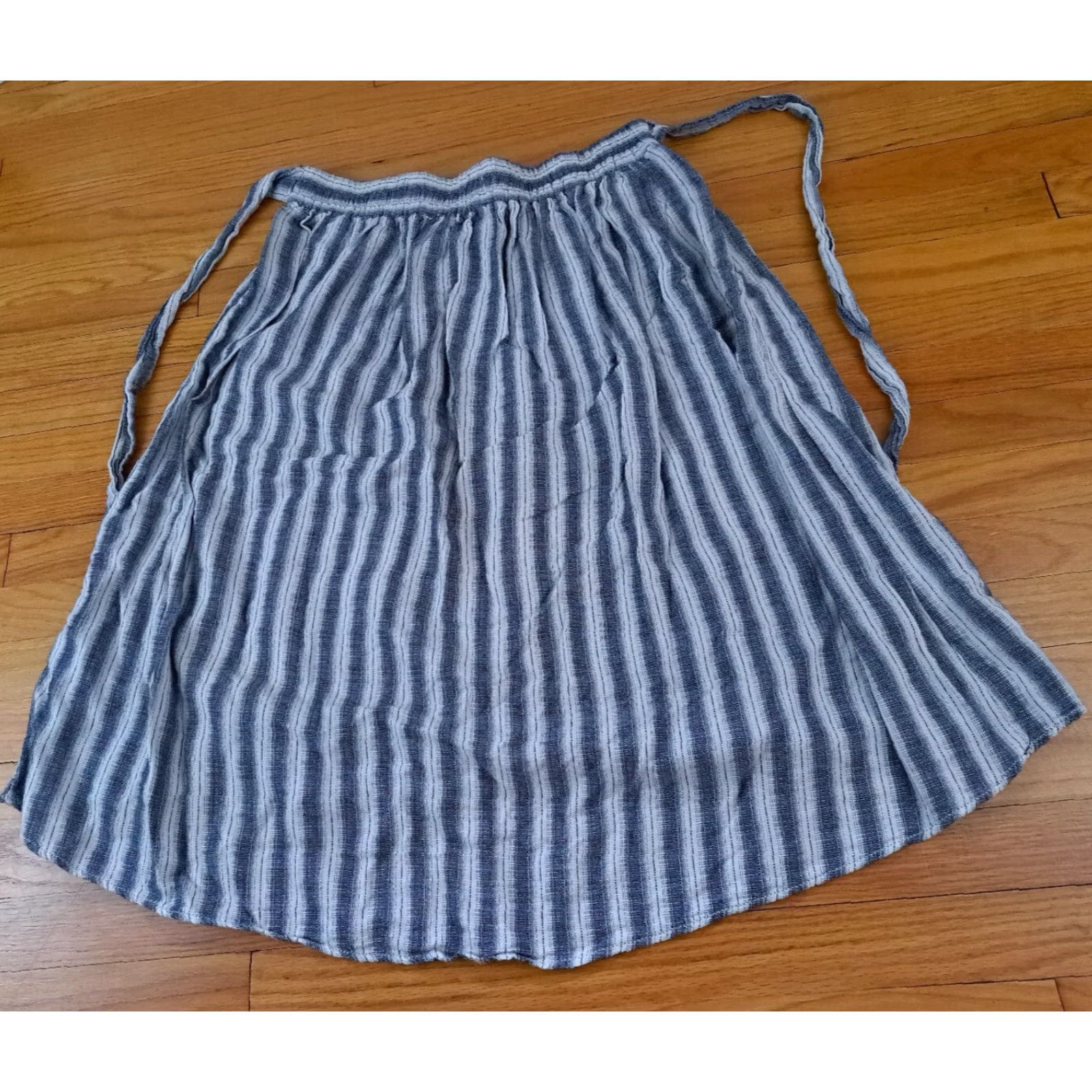 Vintage VINTAGE Max Studio Skirt Woman Long Striped Black&White L Skirt Flare Cotton Strap Womens Size 36" / US 14 / IT 50 - 4 Thumbnail