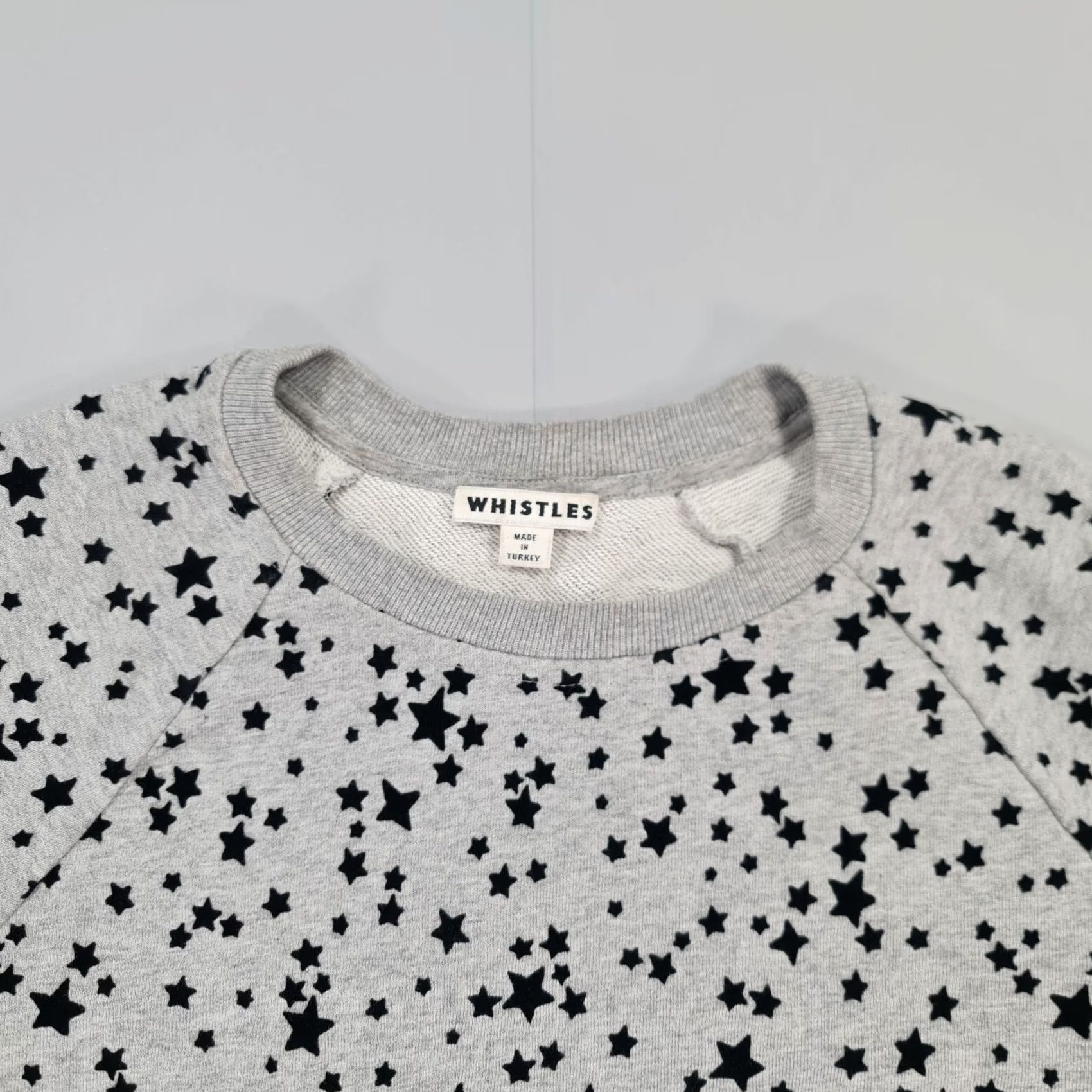 Whistles Whistles Womens Sweatshirt Grey Medium Long Sleeve Star Print Cotton Pullover Size M / US 6-8 / IT 42-44 - 2 Thumbnail