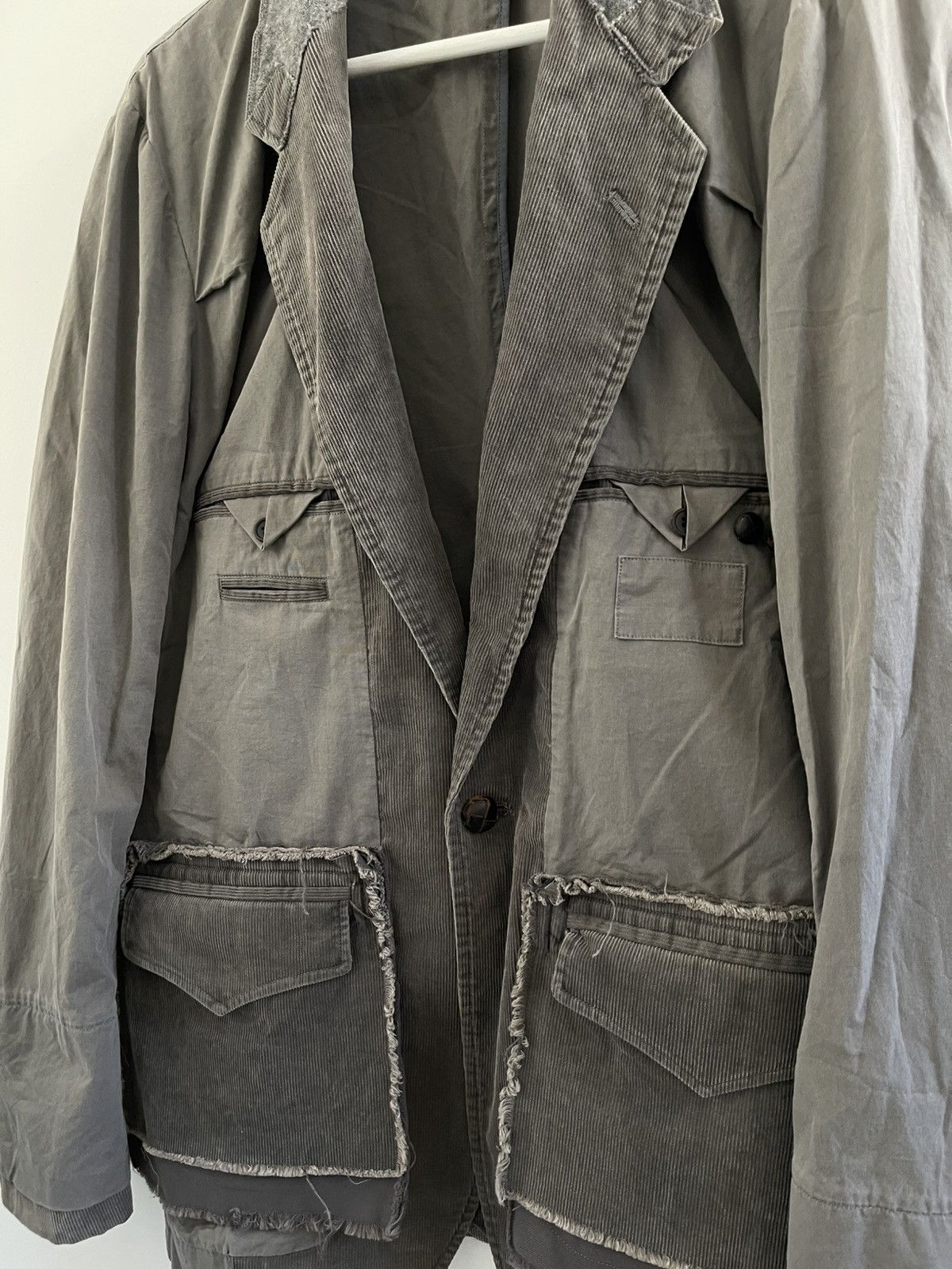 Maison MIHARA YASUHIRO Miharayasuhiro 00s Inside-Out Blazer With Corduroy Panels Size US M / EU 48-50 / 2 - 4 Thumbnail