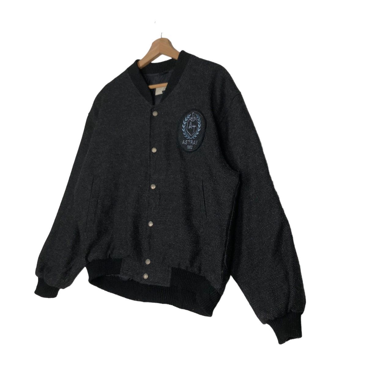 Vintage 🔥90’s Herringbone Wool Bomber Jacket Inter Casual Milano Size US M / EU 48-50 / 2 - 2 Thumbnail