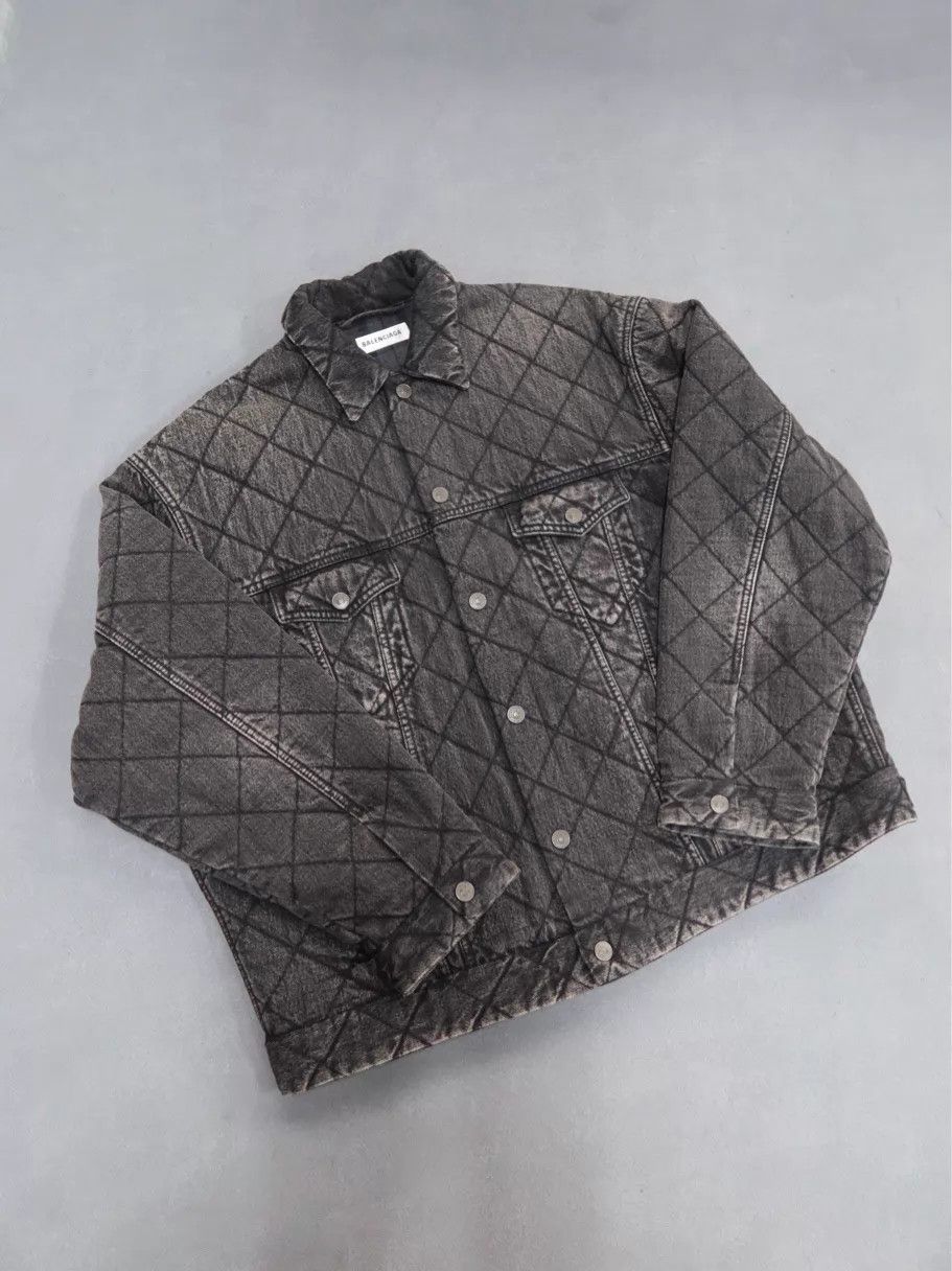 Balenciaga Balenciaga Checkered Denim Jacket Size 36 New with Tags Size XS / US 0-2 / IT 36-38 - 1 Thumbnail