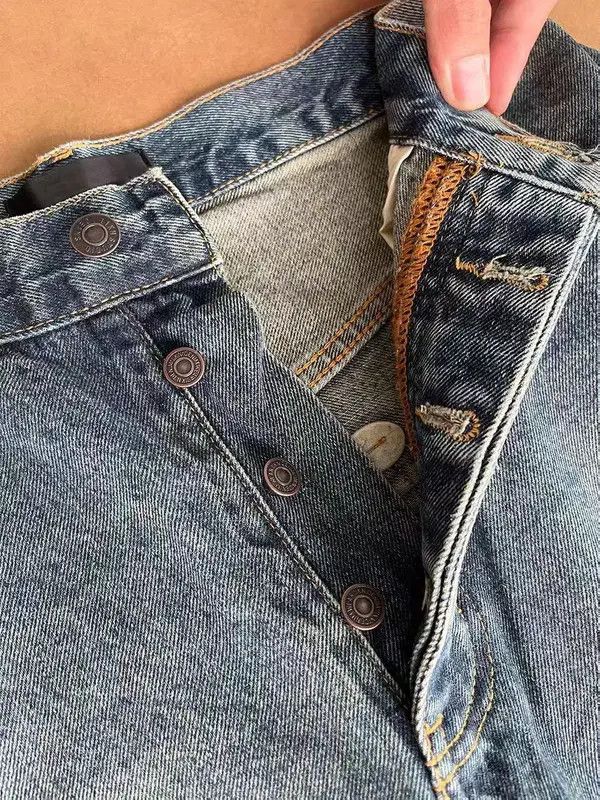 Japanese Brand VIBE Washed and whitened A-line slouchy vintage jeans Size US 30 / EU 46 - 3 Thumbnail