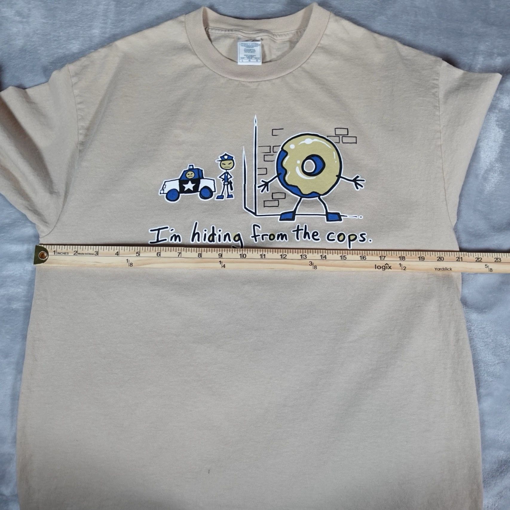 Vintage VINTAGE Funny Graphic Print T Shirt Mens Large Brown Slim Fit Y2K Mens Size US L / EU 52-54 / 3 - 6 Thumbnail
