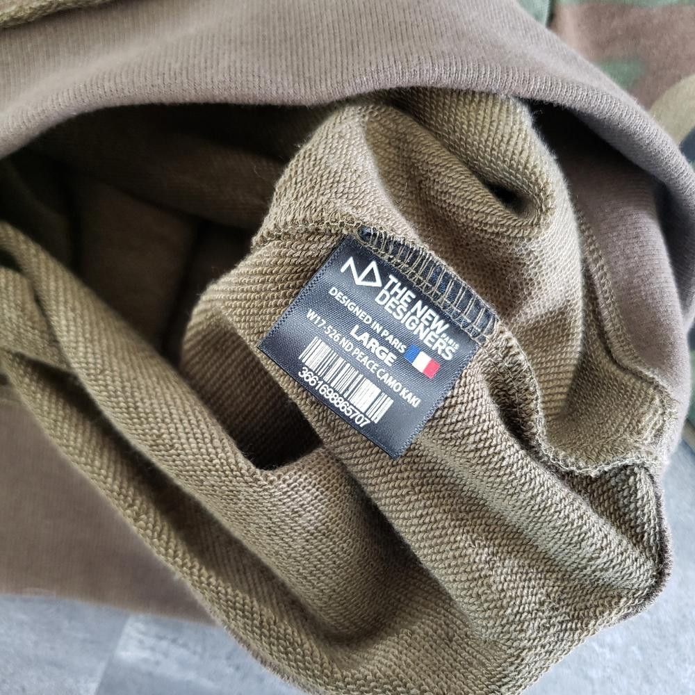 Designer New Designers | Peace Camo Khaki | Pullover Hoodie Size US L / EU 52-54 / 3 - 4 Thumbnail