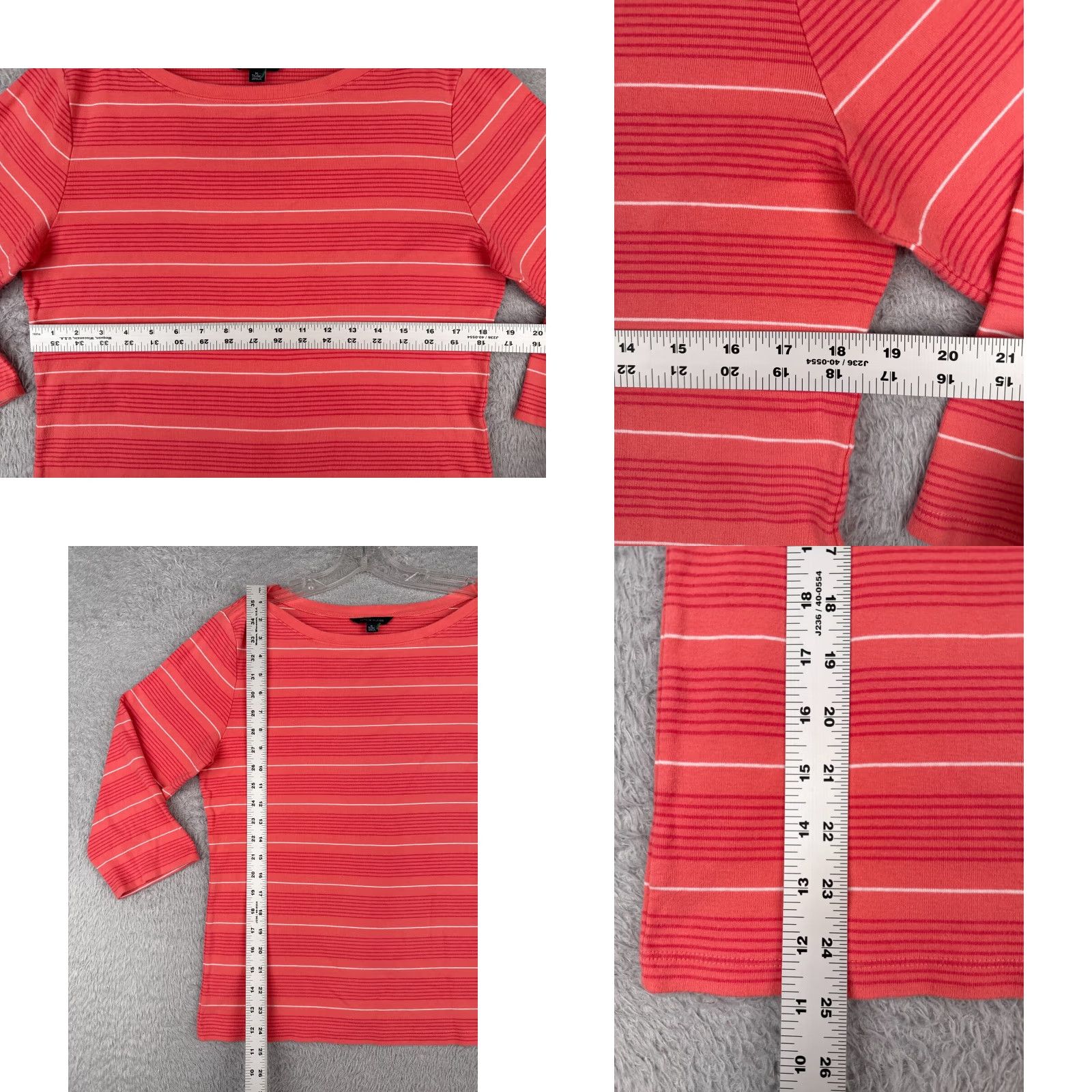 Tommy Hilfiger VINTAGE Tommy Hilfiger Pink Stripe Shirt Women XL 3/4 Sleeve Cotton Casual Women's Size XL / US 12-14 / IT 48-50 - 8 Thumbnail