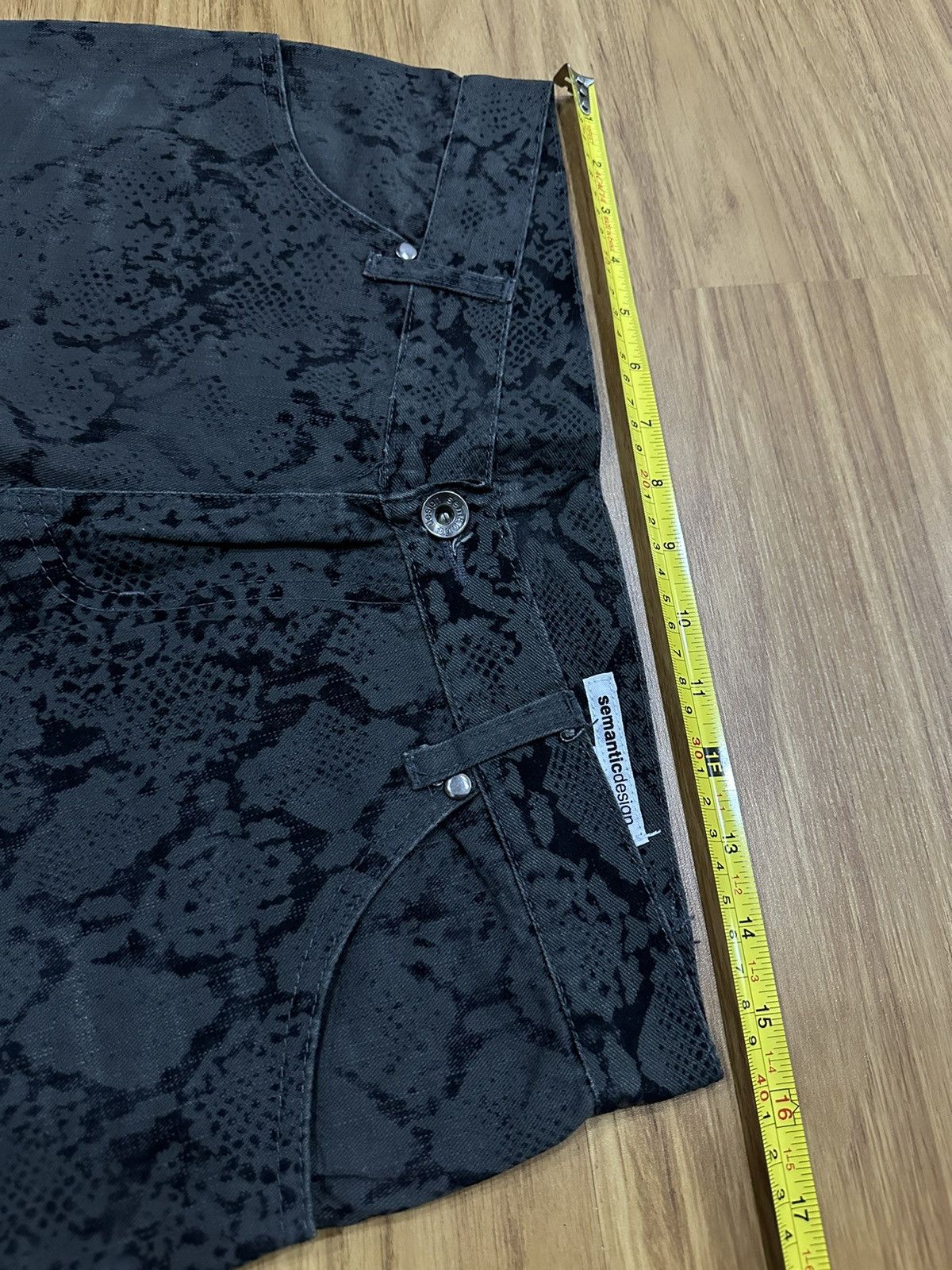 Semantic Design Python Woven Flared Jeans