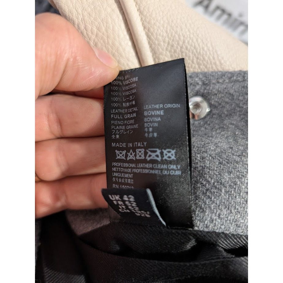 Amiri o1rshd1 Oversized Stars Varsity Jacket in Gray Size US XL / EU 56 / 4 - 16 Thumbnail