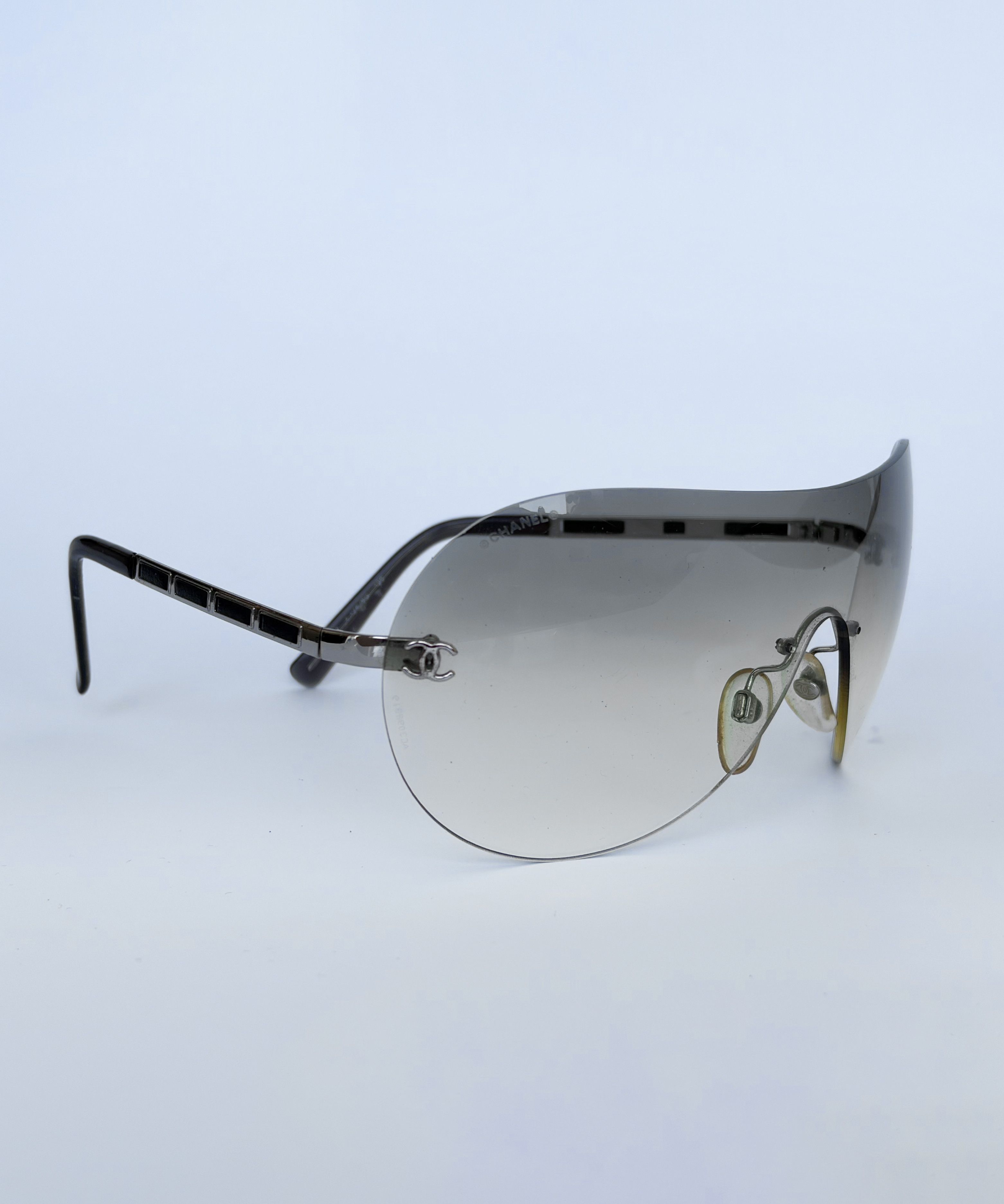 Chanel CHANEL Sunglasses Gradient 4118 Logo CC Metal Vintage Size ONE SIZE - 5 Thumbnail
