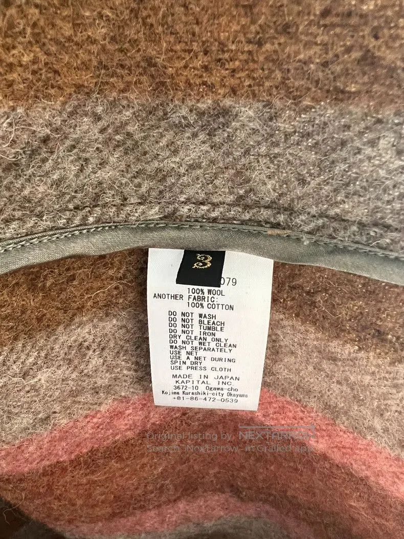 Kapital Kapital wool da Vinci striped BAJA pullover jacket . Size US L / EU 52-54 / 3 - 4 Thumbnail