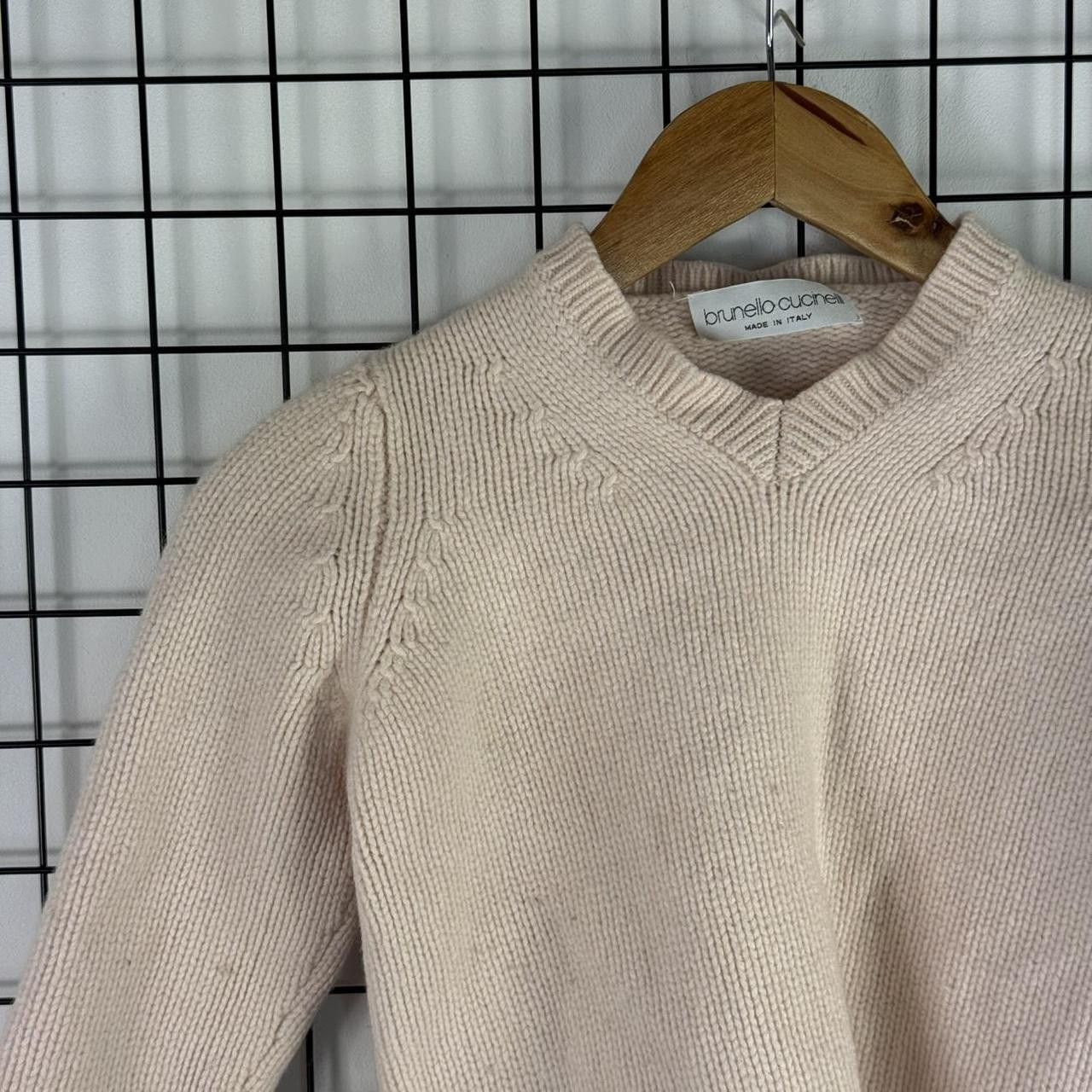 Brunello Cucinelli Brunello Cucinelli Wool Jumper Beige Womans Pink Size XS / US 0-2 / IT 36-38 - 3 Thumbnail