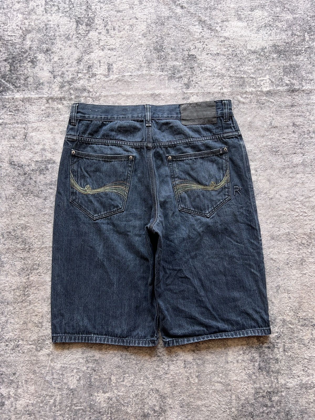 Rocawear × Vintage Y2K Rocawear Baggy Skater Denim Shorts Jorts Size US 36 / EU 52 - 1 Thumbnail