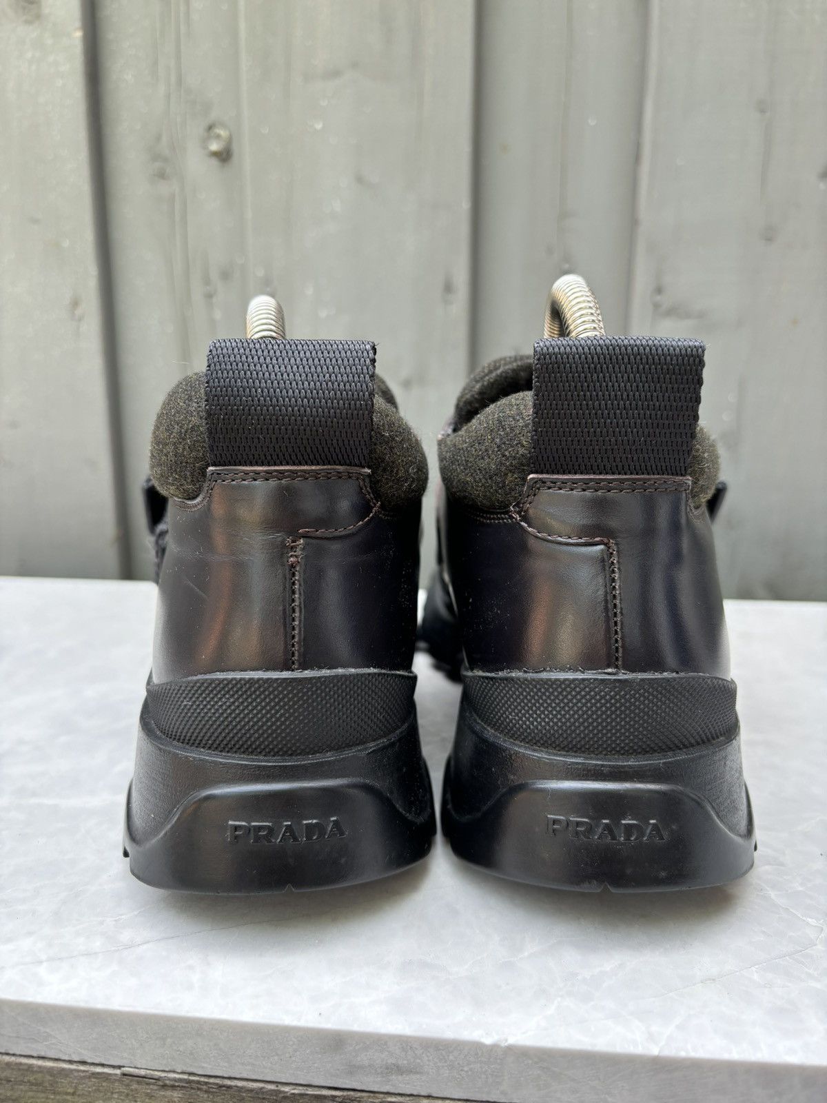 Prada × Vintage Vintage Prada Boots Cross Strap F/W 99 2000s Leather Vibram Size US 7 / IT 37 - 6 Thumbnail